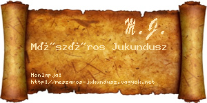 Mészáros Jukundusz névjegykártya